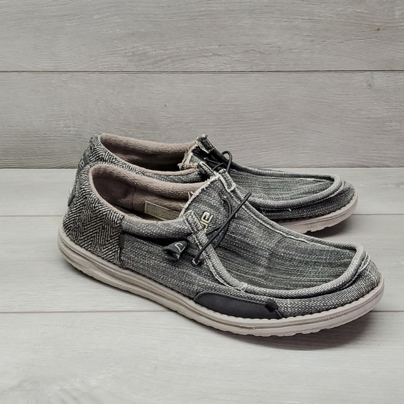 Hey Dude Mens Wally Funk Herringbone Bruno Loafer Slip on shoes sz 13